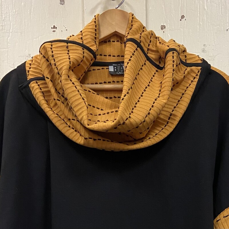 Ylw/blk Open Bck Cowl Top