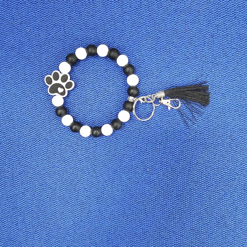 KEYRING WRISTLET PAW, BLACK