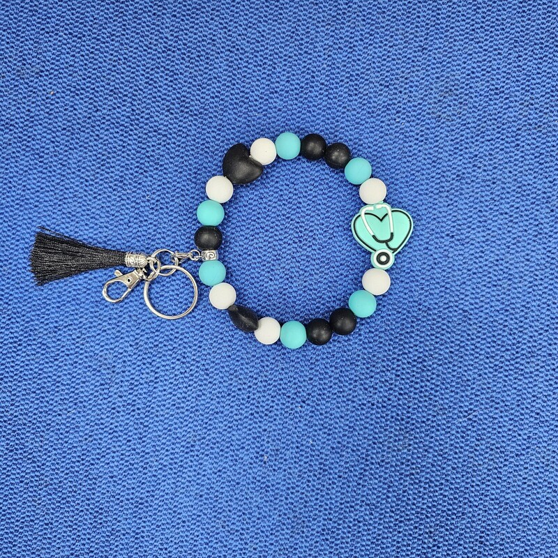 KEYCHAIN WRISTLET STETHOS, TURQUOIS