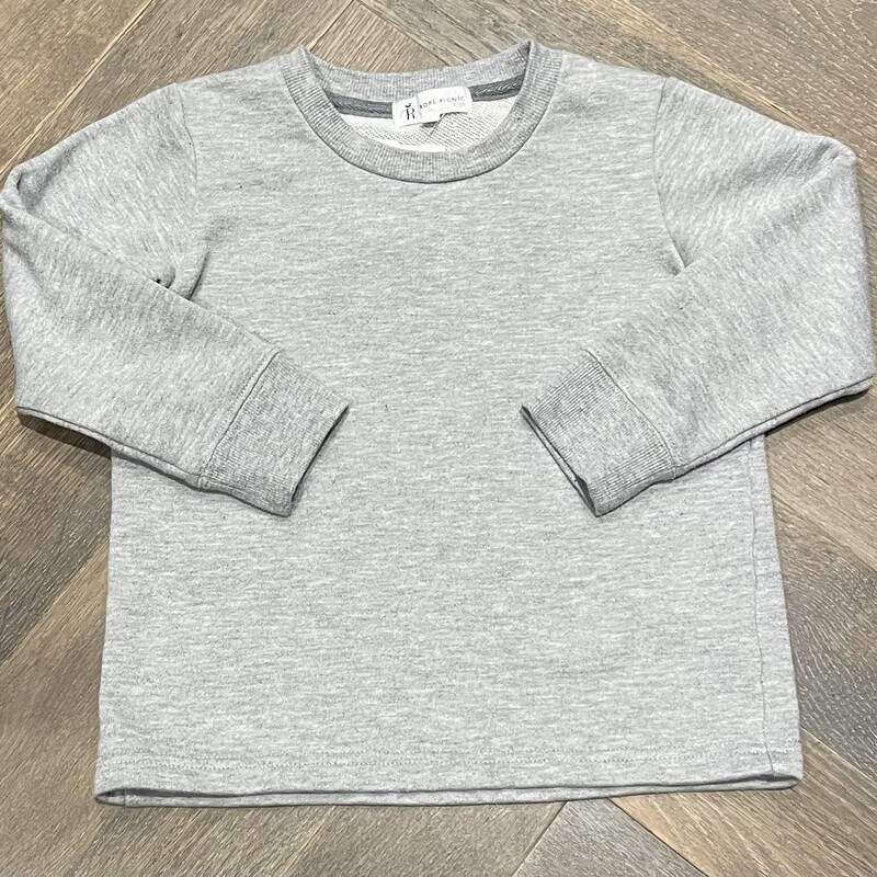 Rope Picnic Sweatshirt, Grey, Size: 5Y