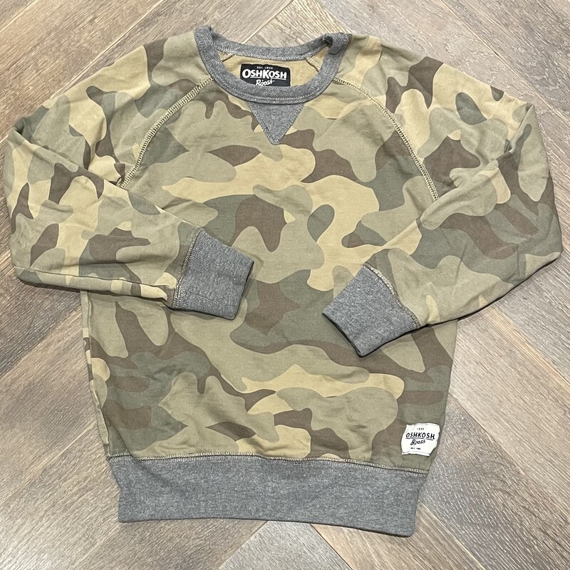 Oshkosh Sweatshirt, Camo, Size: 7Y