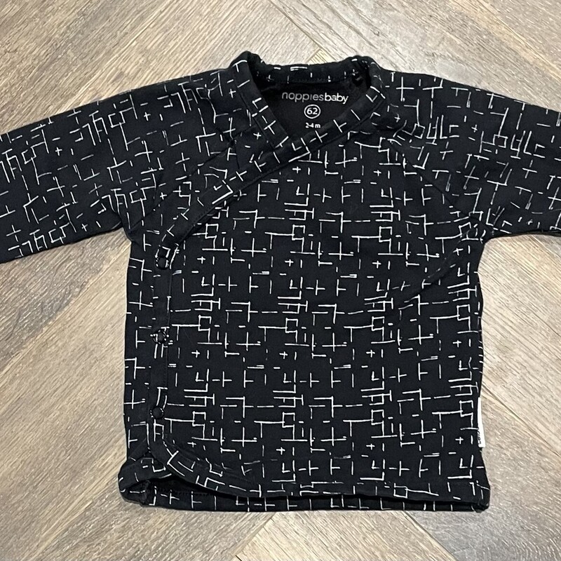 Noppies Baby Shirt, Black, Size: 2-4M