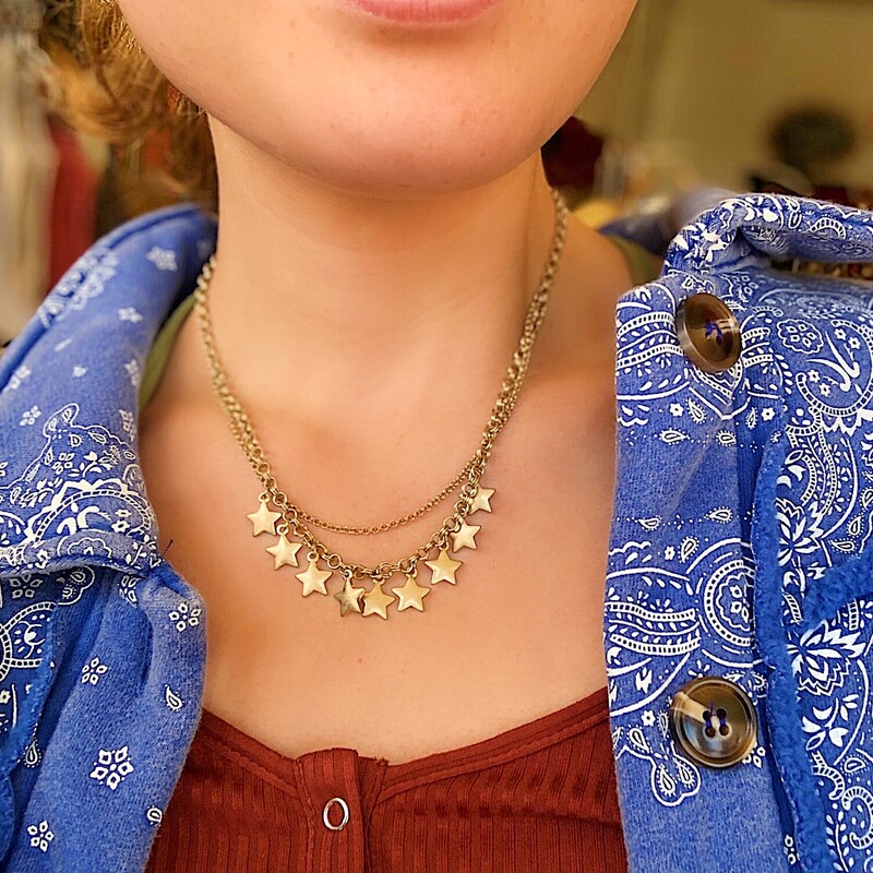 Gold Star Layers Necklace