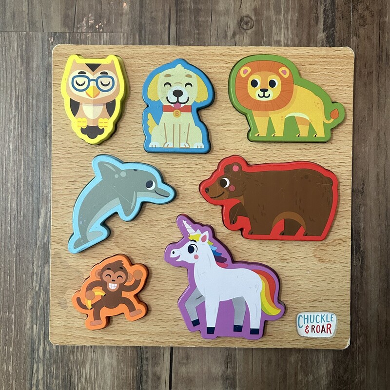 Chuckle Roar Animal Puzzl, Wood, Size: Puzzle