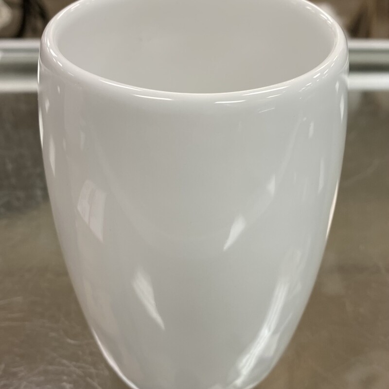 Smooth Ceramic Vase, Off Whte, Size: 4x5 Inch
