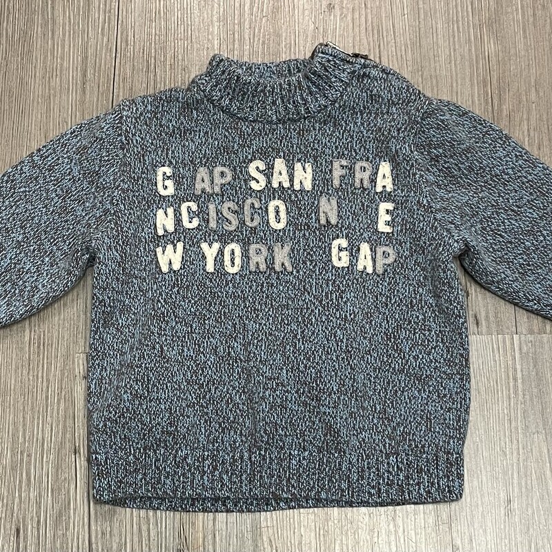 Gap Knit Sweater, Blue, Size: 2Y
