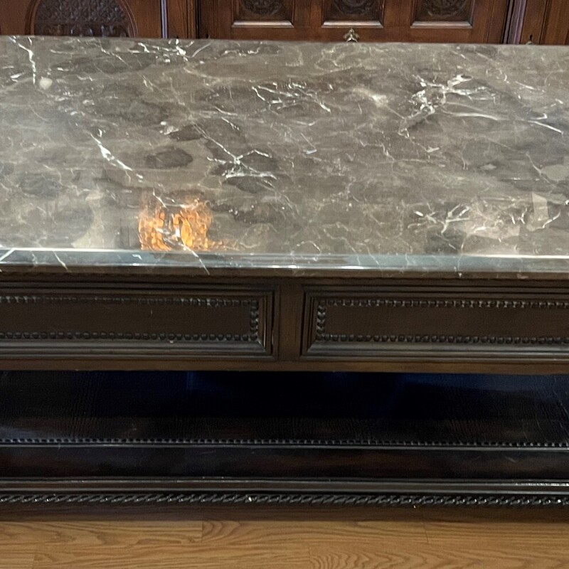 Stone Top Coffee Table, 2 Drawer
54in x 33in x 21in