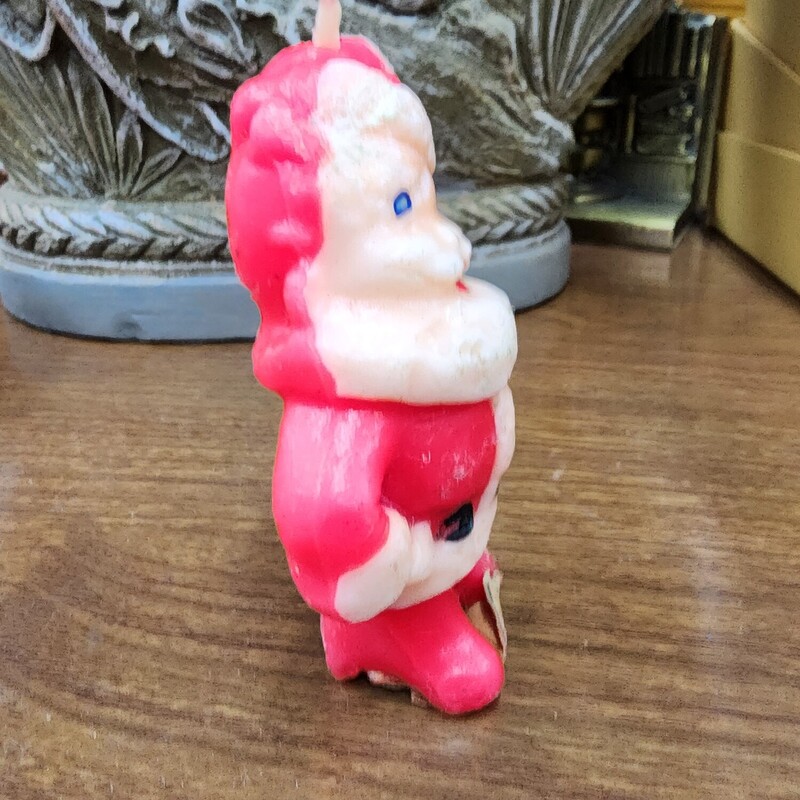 Vtg Gurley Candle, Santa, Size: Single