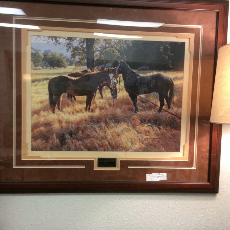 This large size photo has been custom framed with elaborately cut matts.
