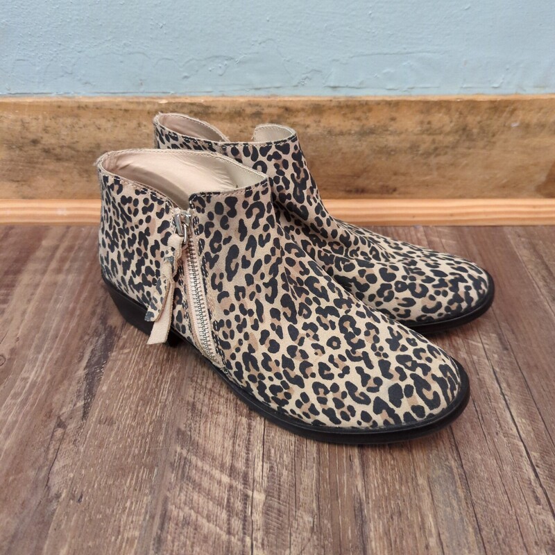 Dolce Vita Leopard Bootie, Tan, Size: Shoes 7