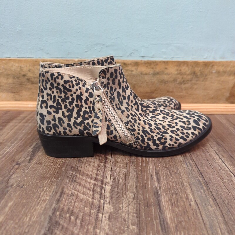 Dolce Vita Leopard Bootie, Tan, Size: Shoes 7