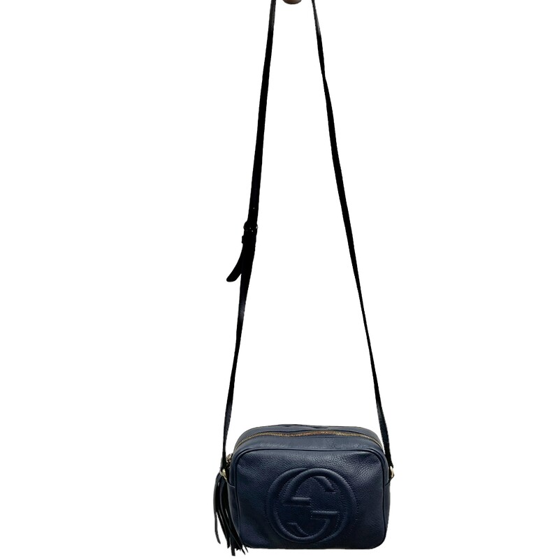 Gucci Soho Disco XBody, Navy, Size: OS

condition: EXCELLENT

Shoulder Strap Drop: 20.25
Height: 5.75
Width: 8
Depth: 2.75