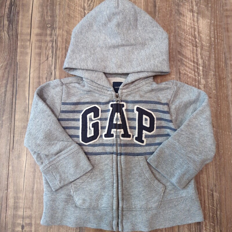 BabyGap Full Zip Hoodie, Gray, Size: Baby 18-24
