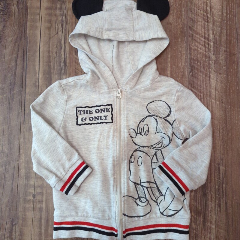 Mickey One&Only Full Zip, Gray, Size: Baby 24m
