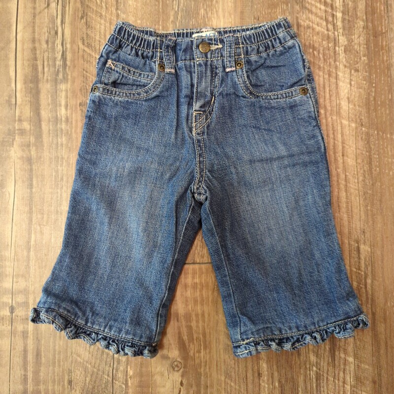 Place Lined Ruffle Jean, Denim, Size: Baby 6-9M
