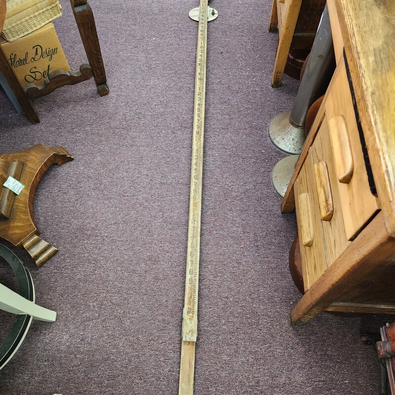 K & E Survey Measuring Stick, Wood, Size: 13 Feet?