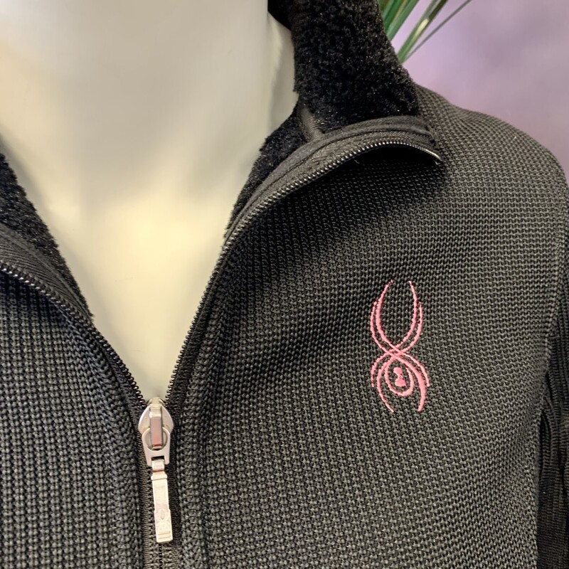 Spyder Jacket Pink Ribbon,
Colour: Black,
Size: Small