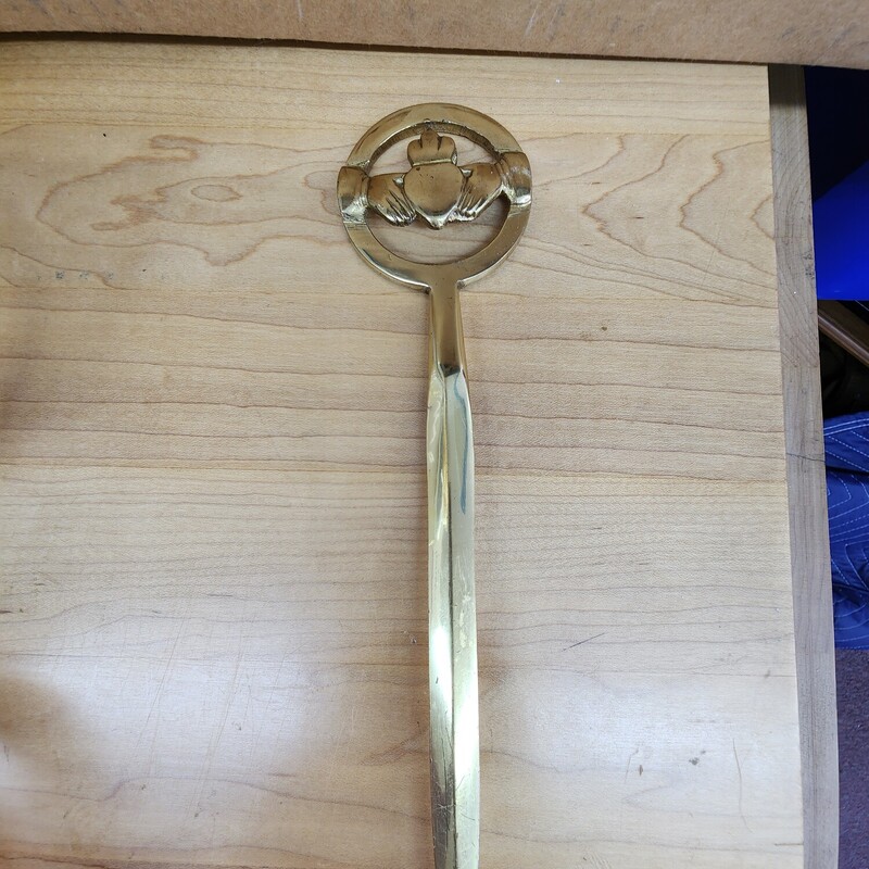 Claddagh Letter Opener, Brass, Size: 9 In