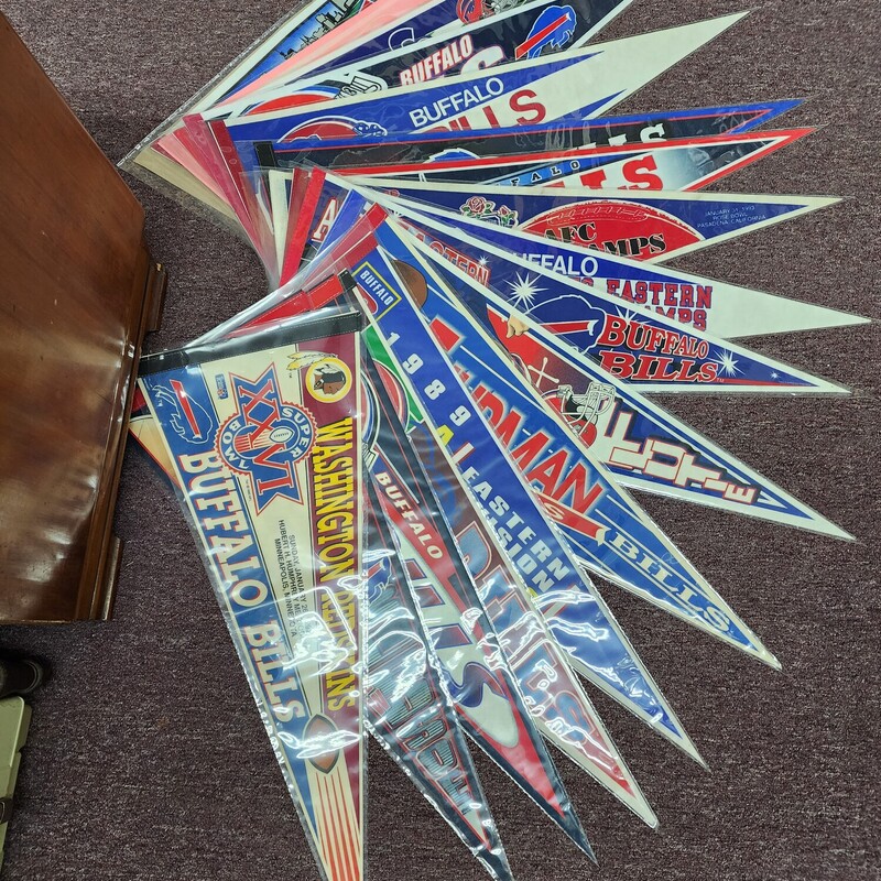 Buffalo Bills Pennant, R W B, Size: 29
Several Other Bills Pennants available!