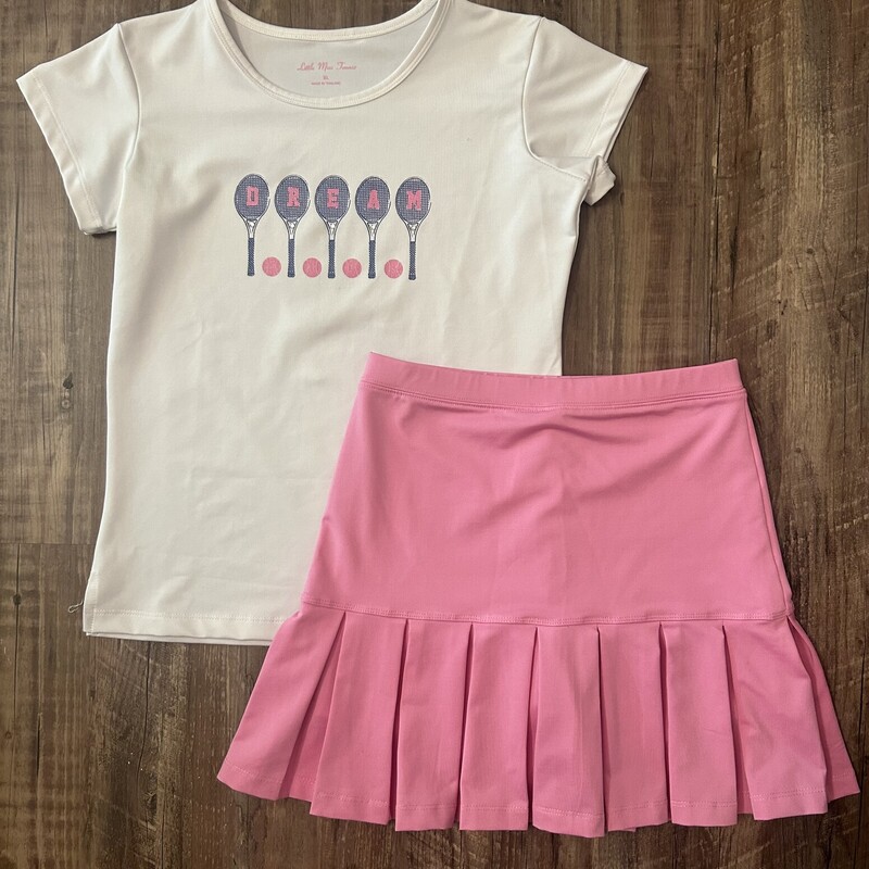 Little Miss Tennis 2pc Se, Pink, Size: Youth XL