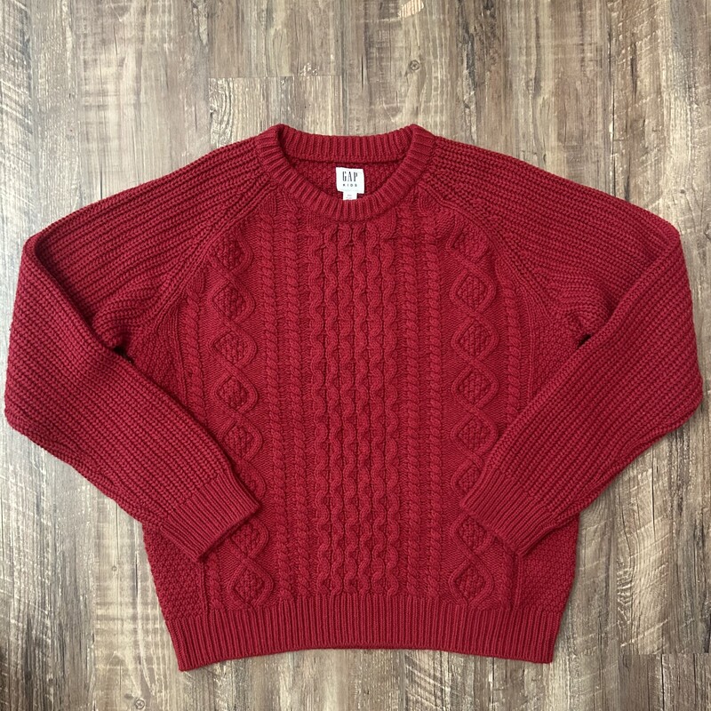 Gap Cable Knit Pullover, Red, Size: Youth XXL