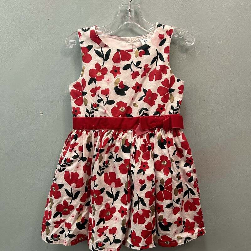 Carters Floral Dress, Red, Size: Toddler 4t