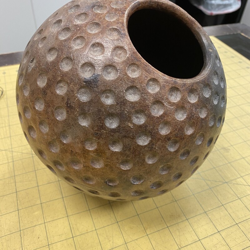 Raku Pottery Sphere Vase