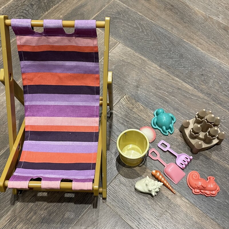 OG Doll Beach Chair Set, Multi, Size: For 18 Inch Doll