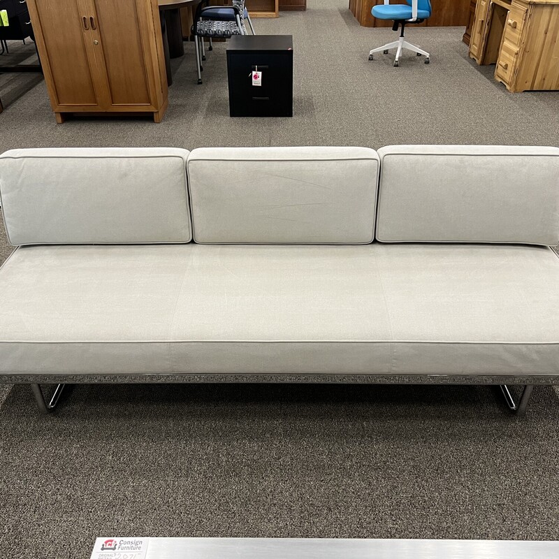 Gray/ Chrome Sofa