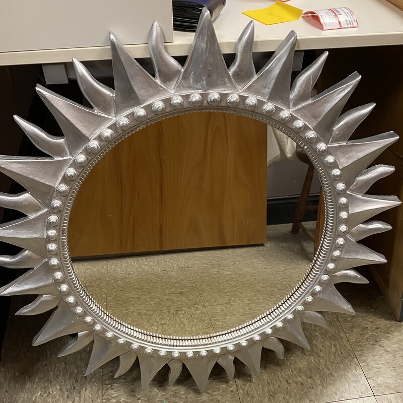 Sunbust Framed Round Mirr