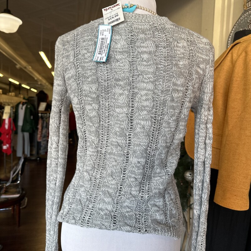 NWT Ruby Moon Sweater, Grey, Size: Small<br />
 All Sales Final<br />
Shipping Available<br />
Free Pick Up in Store within 7 days of purchase
