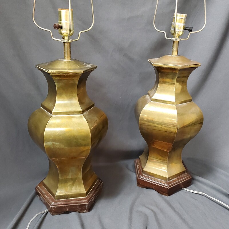 Pair Lamps No Shade