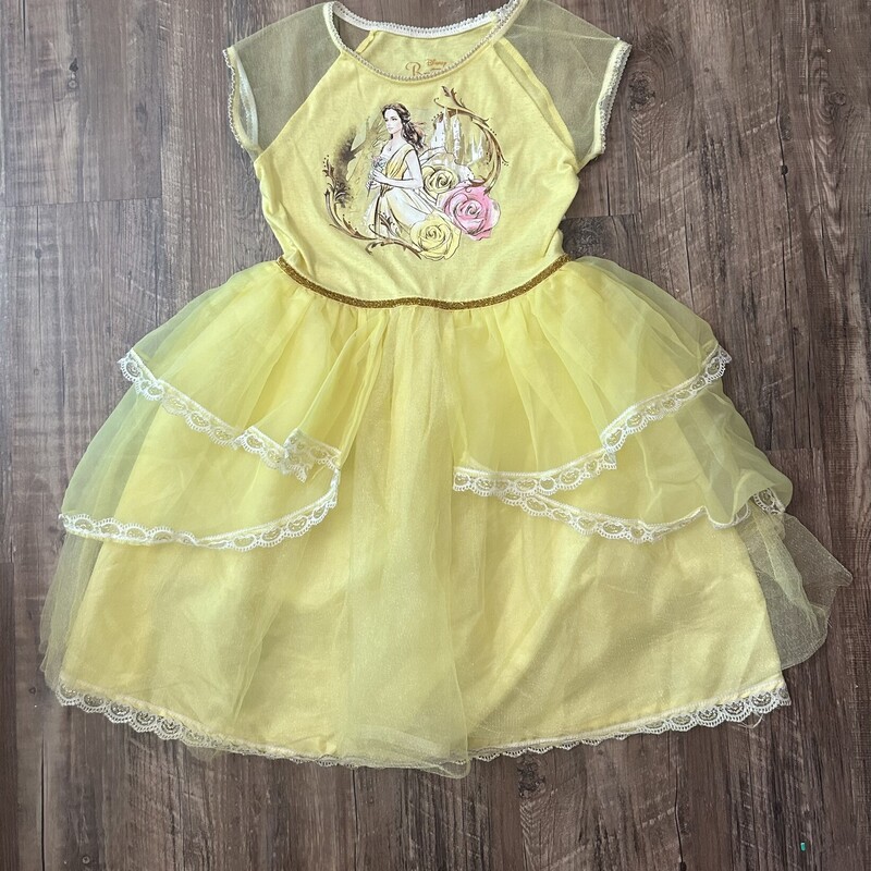 Disney Live Action Belle, Yellow, Size: Toddler 6t