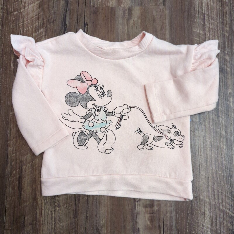 Disney Minnie Sweatshirt, Palepink, Size: Baby 12M