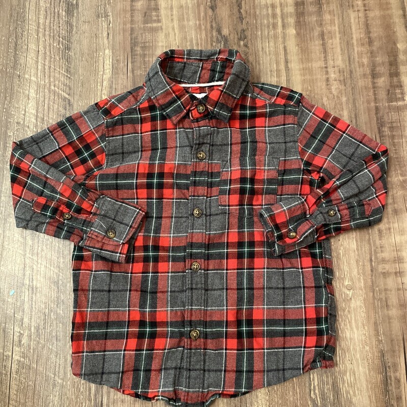 Carters Red/ Green Plaid, Red, Size: Toddler 2t