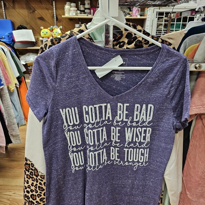YOU GOTTA BE BAD SHIRT, PURPLE, Size: SMALL