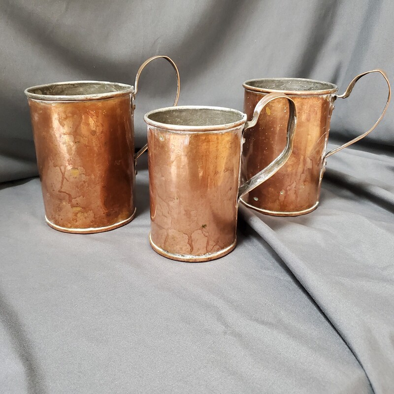 Set/3 Copper Mugs