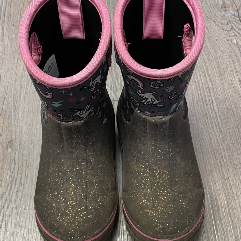 Unicorn Winter Boots, Multi, Size: 9Y