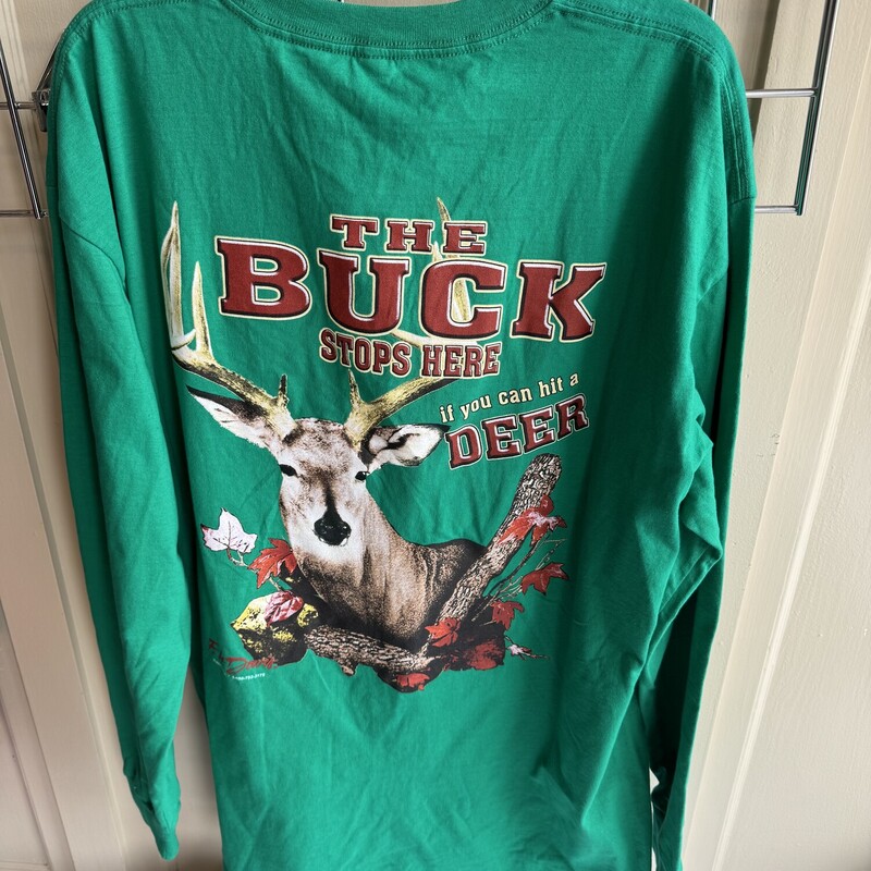 NWT Bucks Stop Here LS, Green, Size: XL
All Sales Final
Shipping Available
Free In store pick up within 7 days of purchase