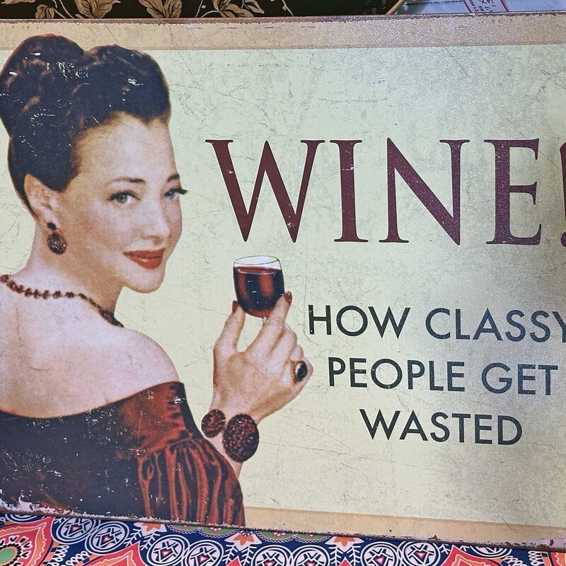 Tin Wine Sign
