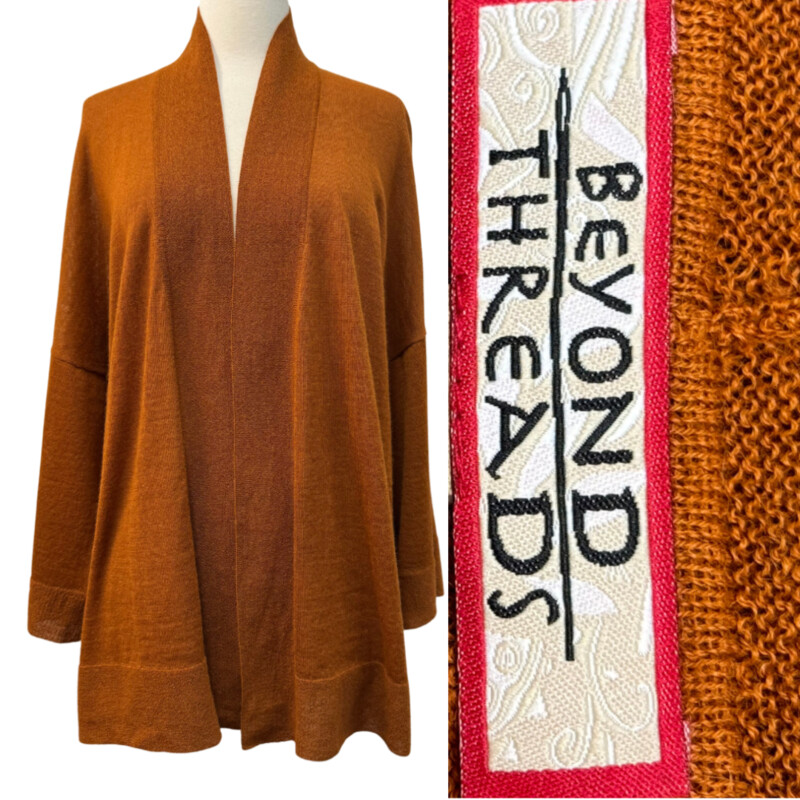 Beyond Threads Cardigan
Color: Pumpkin
Size: Large