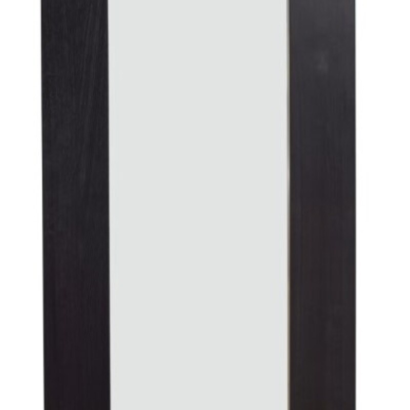 Wood Floor Mirror
Black Brown
Size: 37x75H