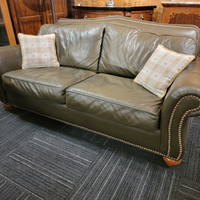 Ethan Allen Leather Sofa