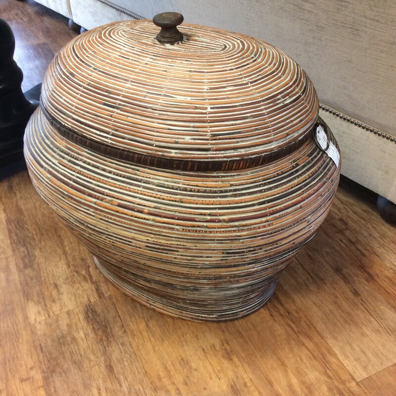 Rattan Container W/lid