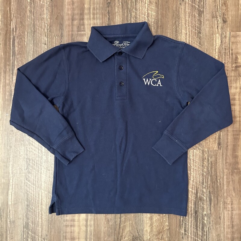 WCA Long Sle Polo, Navy, Size: Youth M