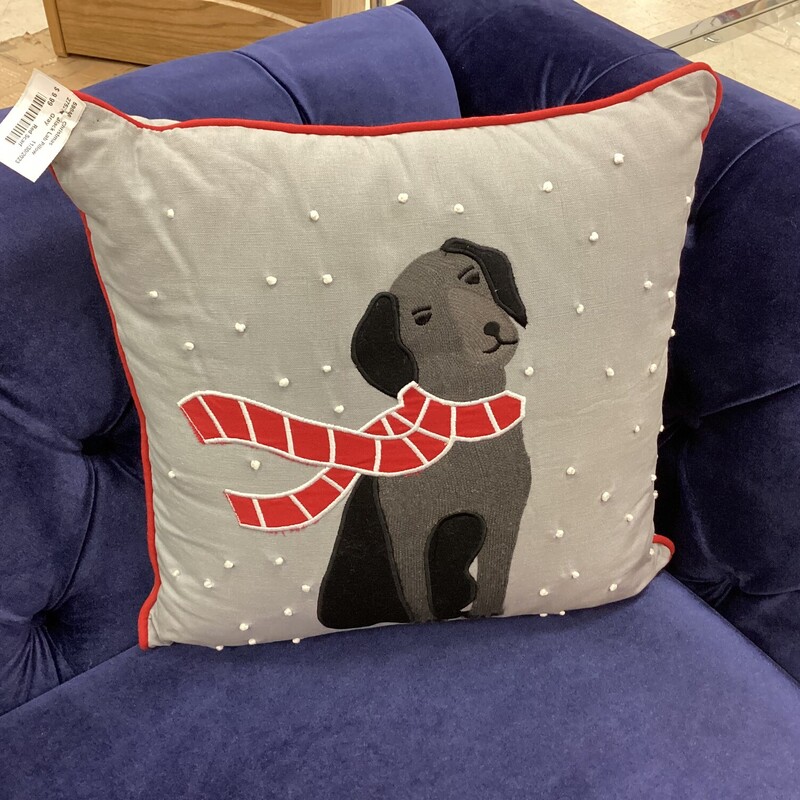 Black Lab Pillow Sq