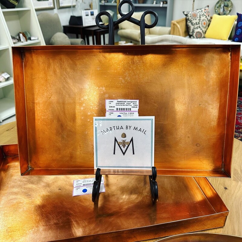 Martha By Mail Rectangle Tray, Copper
Size: 20x12