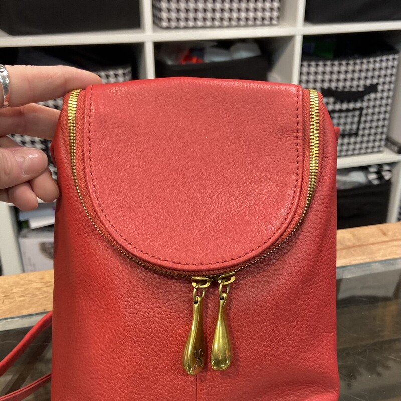 EUC Red Lther Crossbody