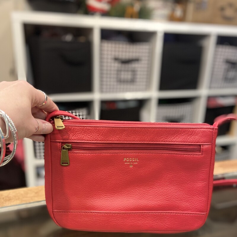 Red Lther Crossbody