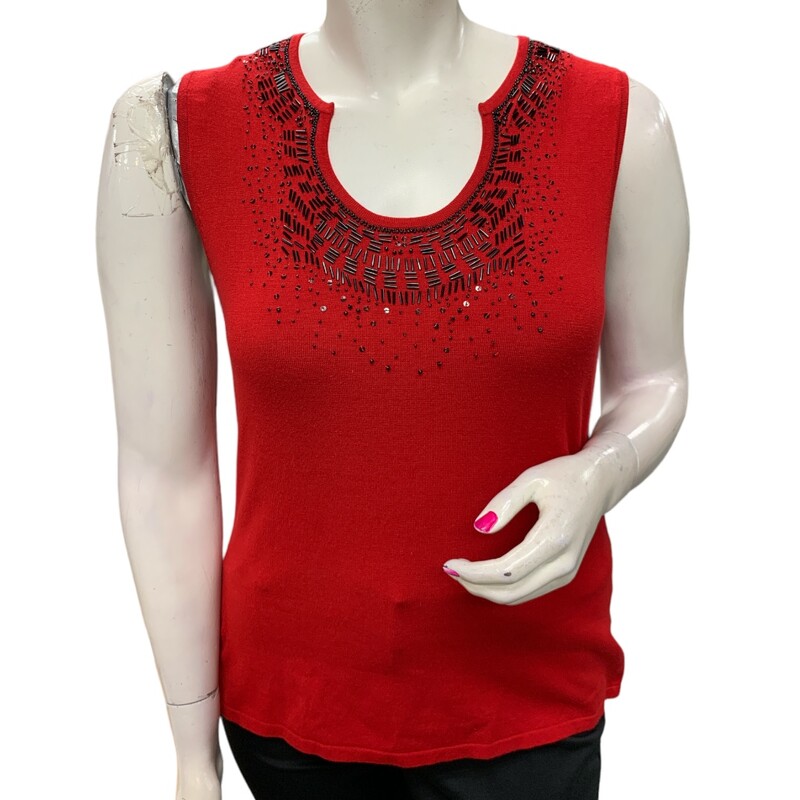 Dressbarn, Red/blk, Size: XL
